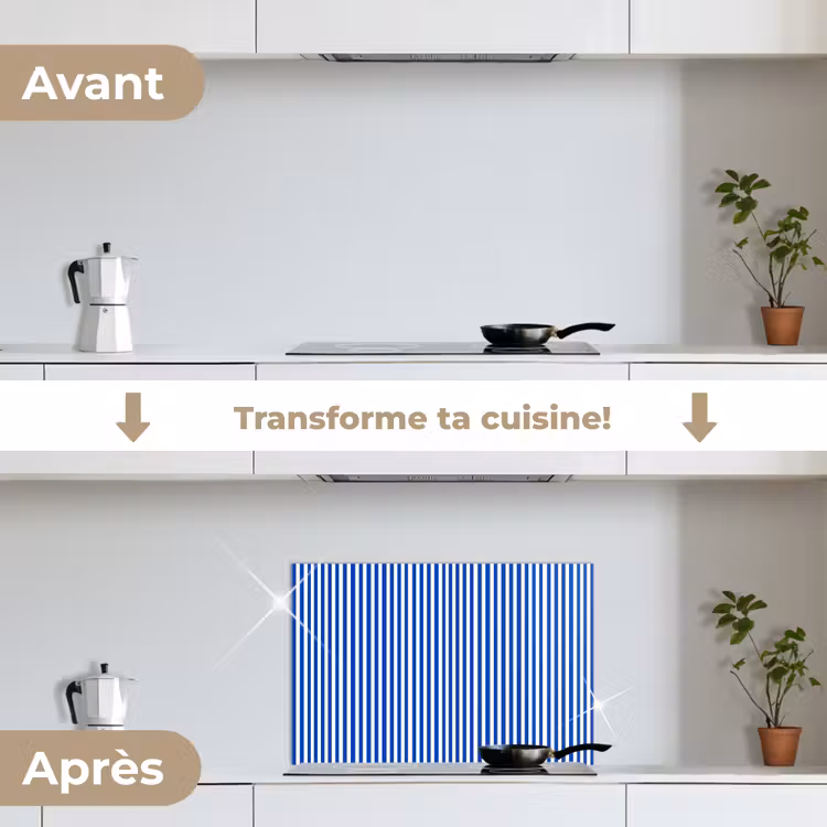 Fond de hotte - Classique - Rayures - Bleu — 7