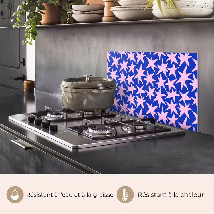 Fond de hotte - Moderne - Étoiles - Bleu — 2