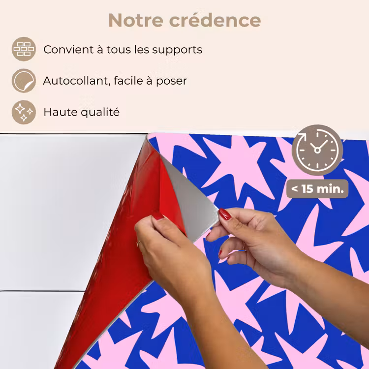 Fond de hotte - Moderne - Étoiles - Bleu — 4