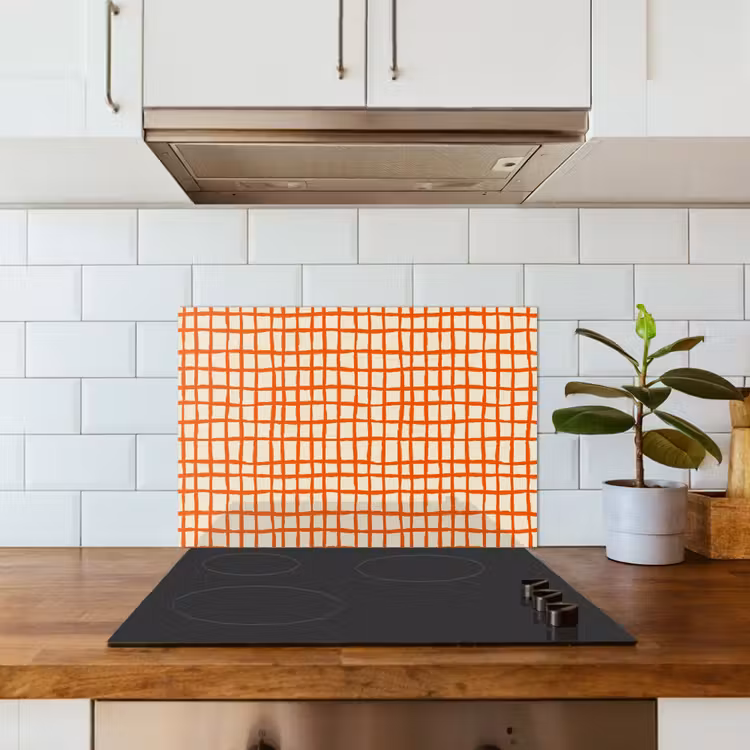 Fond de hotte - Motif - Lignes - Orange — 3