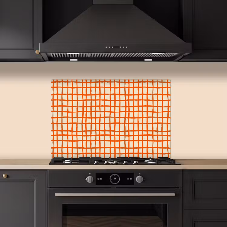 Fond de hotte - Motif - Lignes - Orange — 5