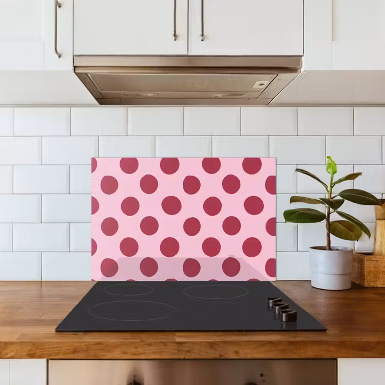 Fond de hotte - Pois - Motif - Bordeaux — 3