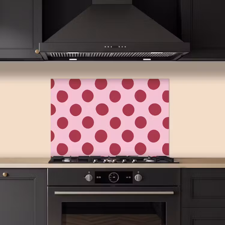 Fond de hotte - Pois - Motif - Bordeaux — 5