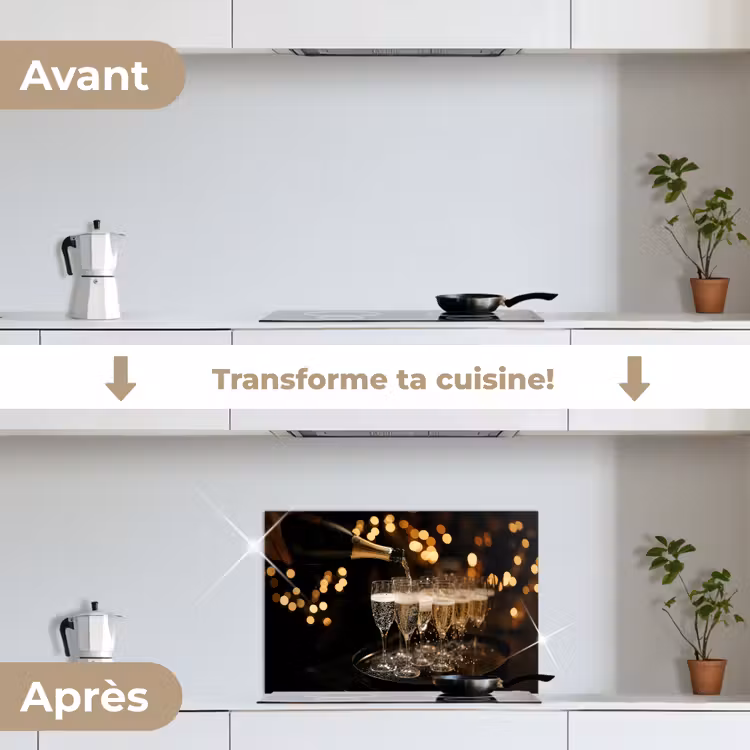 Fond de hotte - Lumières - Champagne - Plateau - Verres — 7