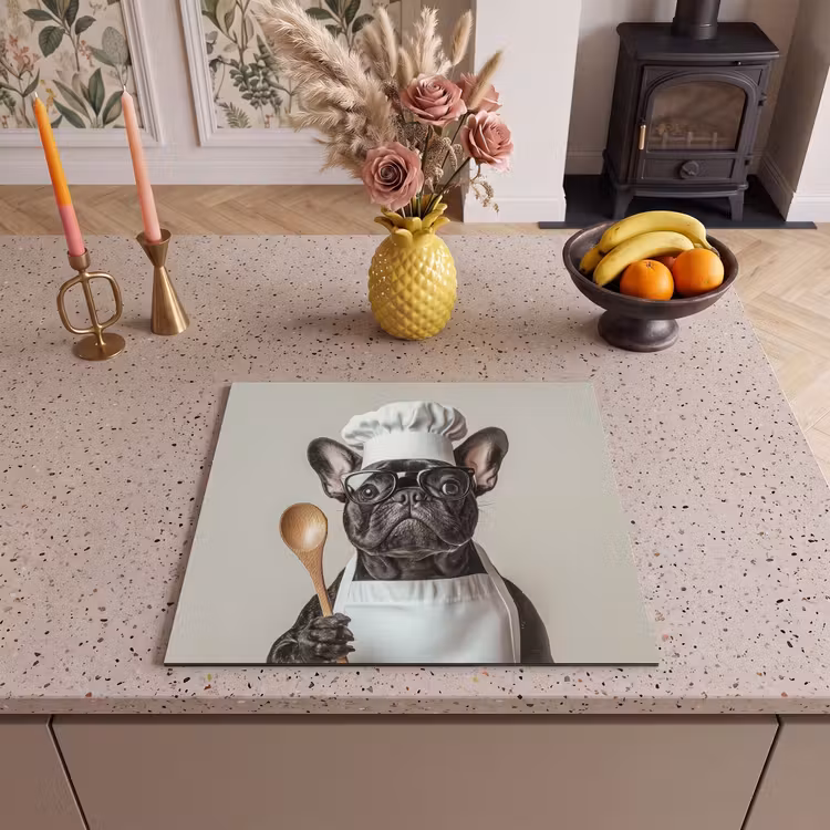 Protection plaque induction - Lunettes - Chien - Cuisinier — 3