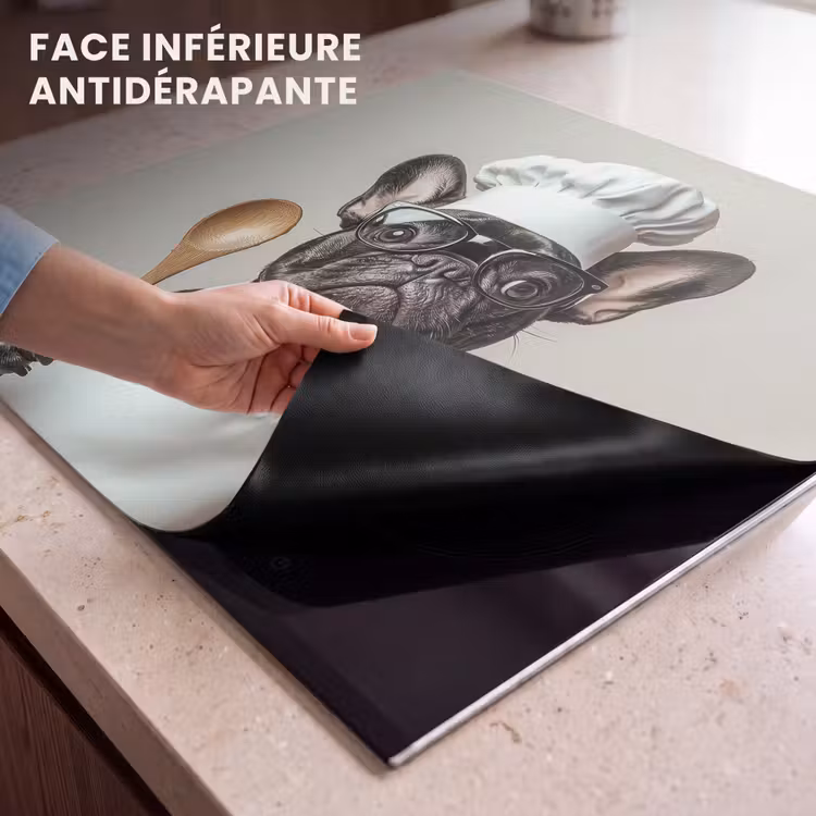 Protection plaque induction - Lunettes - Chien - Cuisinier — 7