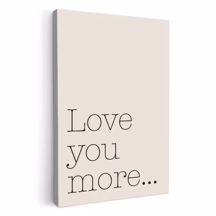 Tableau sur toile - Minimaliste - Amour - Beige — 1