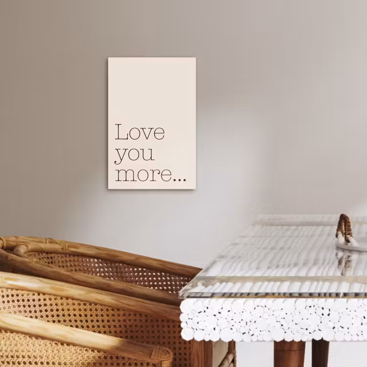 Tableau sur toile - Minimaliste - Amour - Beige — 3