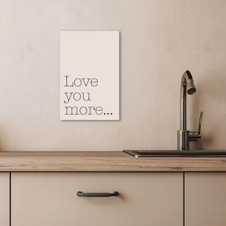 Tableau sur toile - Minimaliste - Amour - Beige — 4