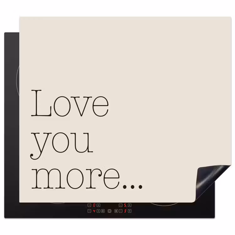Protection plaque induction - Minimaliste - Amour - Beige — 1