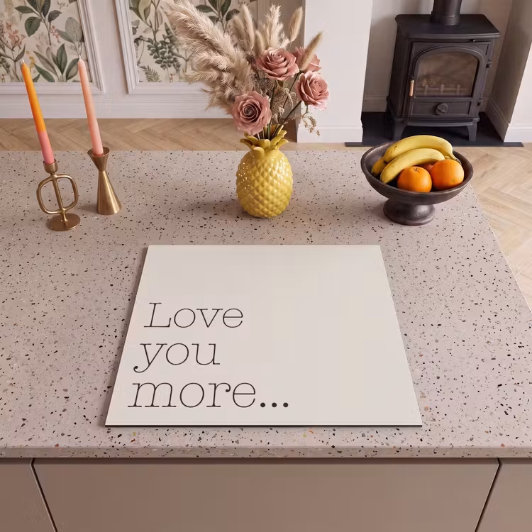 Protection plaque induction - Minimaliste - Amour - Beige — 3