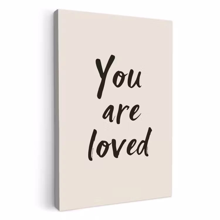 Tableau sur toile - Minimaliste - Beige - Amour — 1