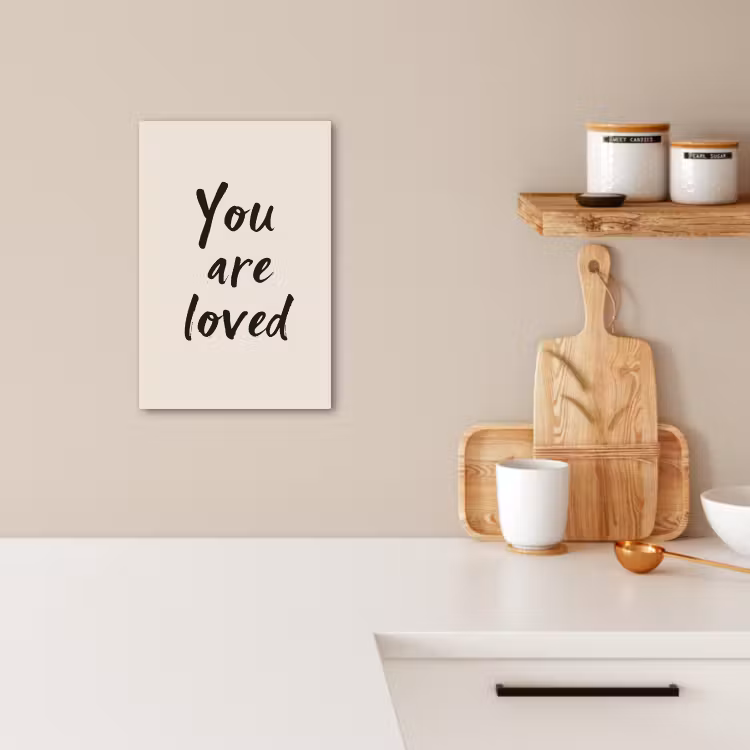 Tableau sur toile - Minimaliste - Beige - Amour — 2