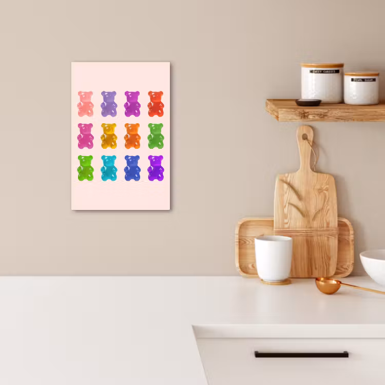 Tableau sur toile - Ours - Coloré - Bonbons — 2