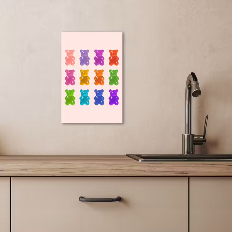 Tableau sur toile - Ours - Coloré - Bonbons — 3