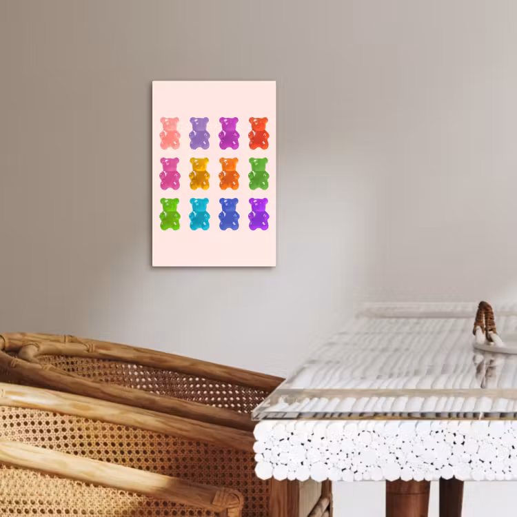 Tableau sur toile - Ours - Coloré - Bonbons — 4