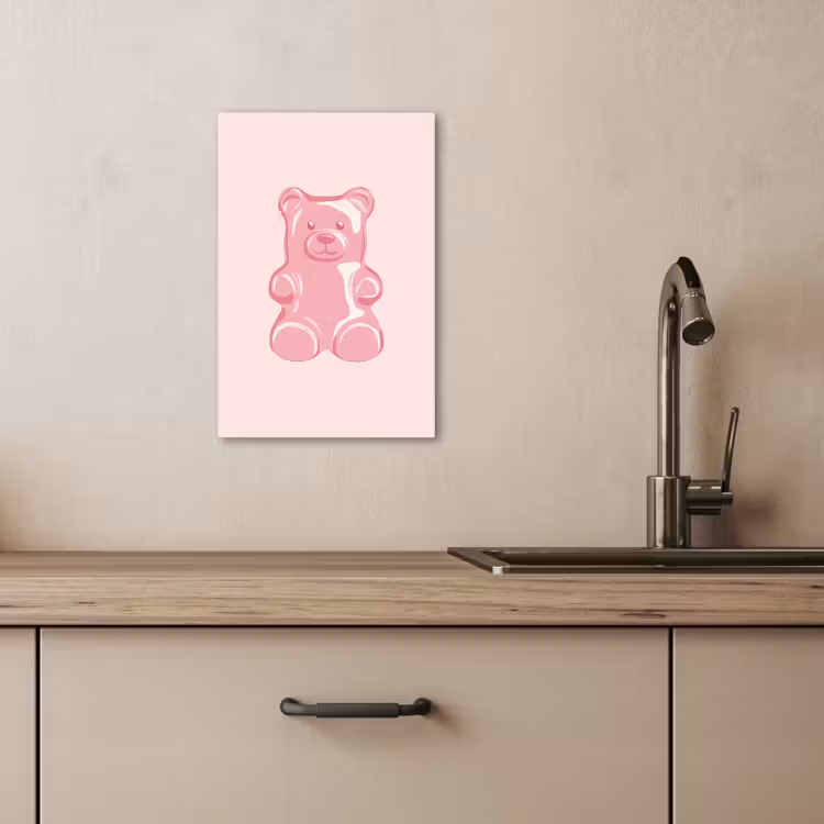 Tableau sur toile - Ours - Rose - Bonbons — 4