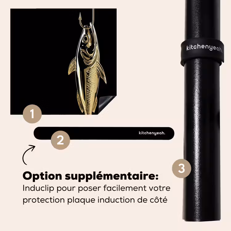 Protection plaque induction - Or - Poisson - Crochet - Noir — 8