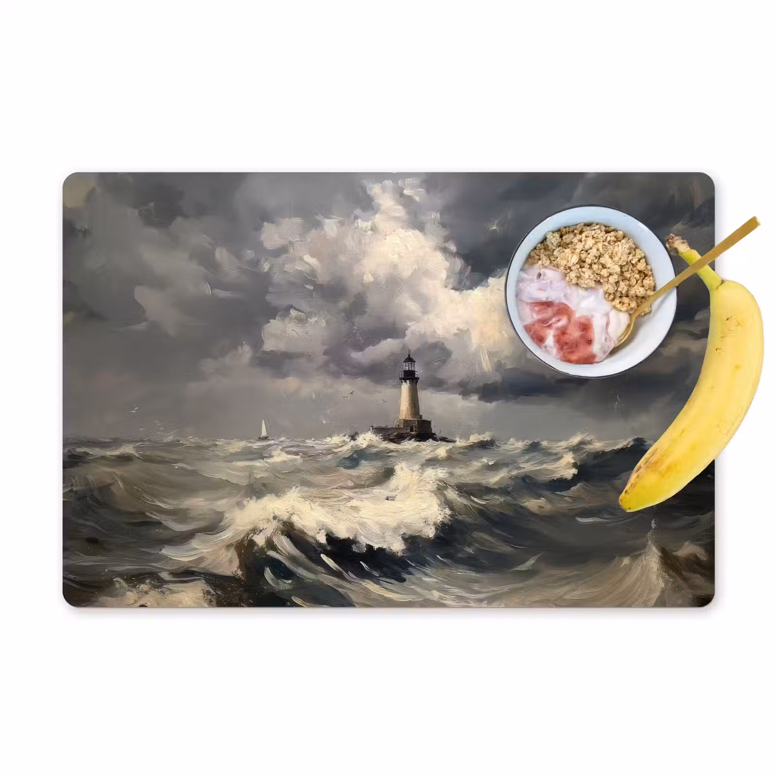 Sets de table en vinyle - Phare - Vagues - Tempête — 1