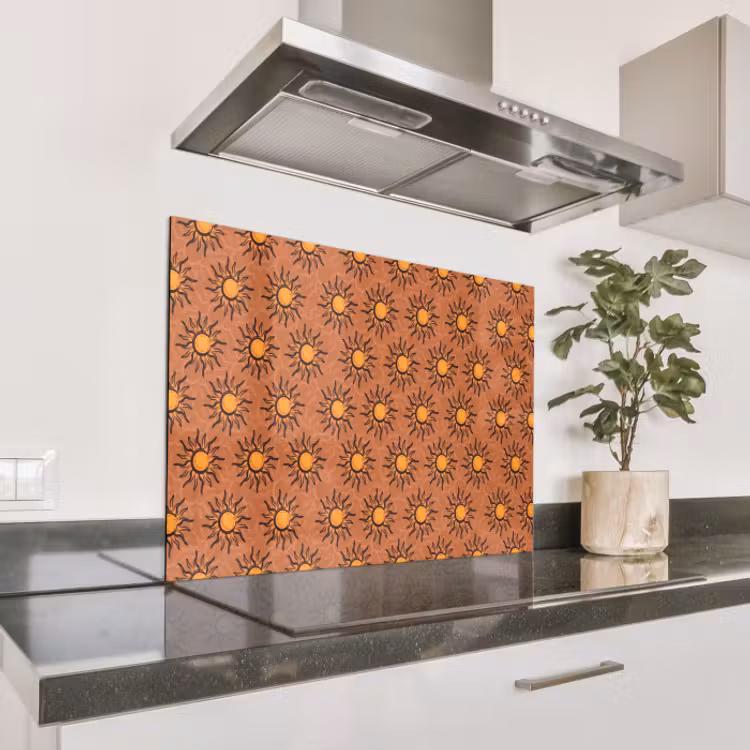 Fond de hotte - Nostalgique - Côtière - Mer - Ensoleillée - Marron - Orange — 1