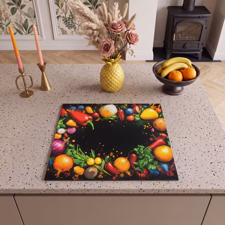 Protection plaque induction - Légumes - Graffiti - coloré - cuisine - abstrait — 3