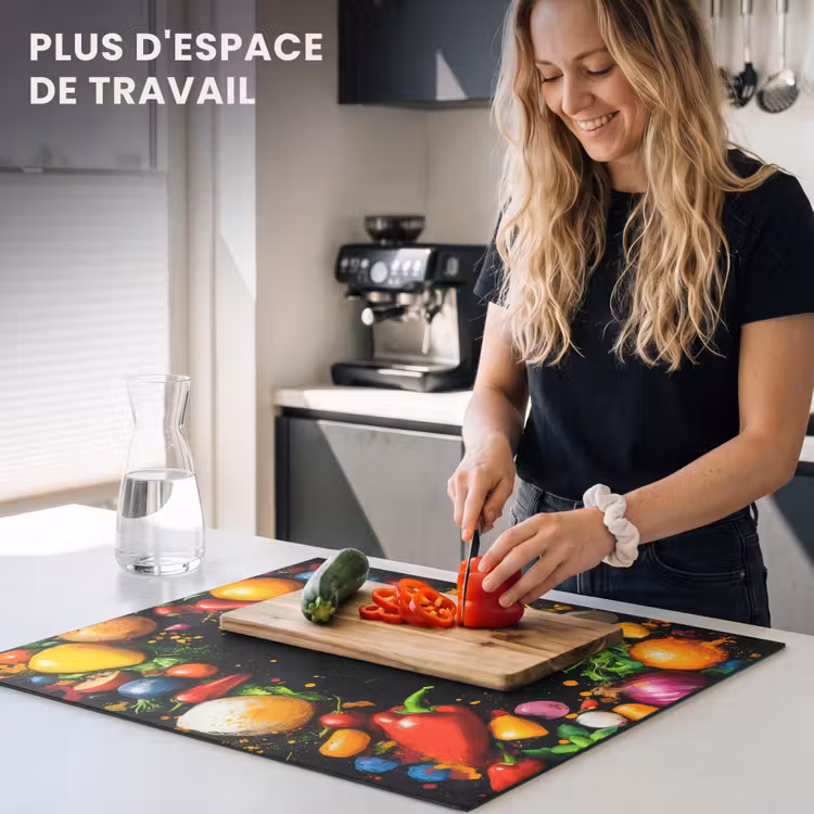 Protection plaque induction - Légumes - Graffiti - coloré - cuisine - abstrait — 5