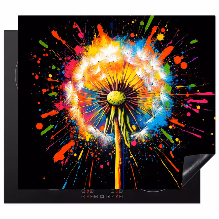 Protection plaque induction - Pissenlit - Graffiti - Coloré - Fleurs - Nature — 1