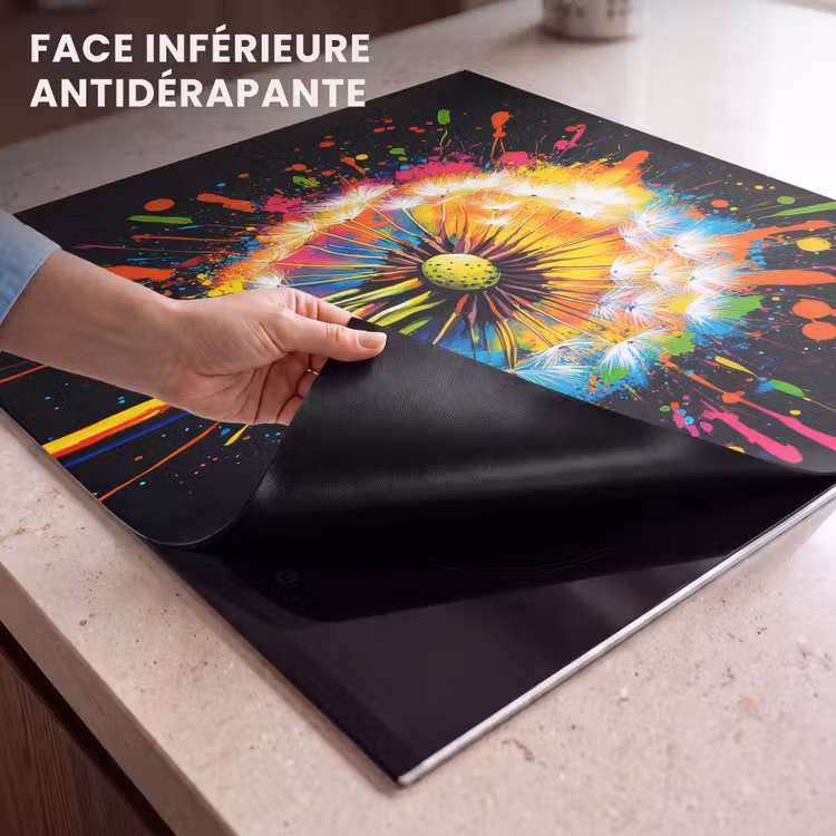 Protection plaque induction - Pissenlit - Graffiti - Coloré - Fleurs - Nature — 7
