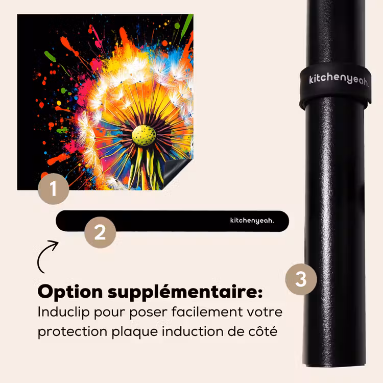 Protection plaque induction - Pissenlit - Graffiti - Coloré - Fleurs - Nature — 8