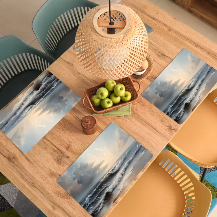 Sets de table en vinyle - Plage - Mer - Coucher de soleil — 3