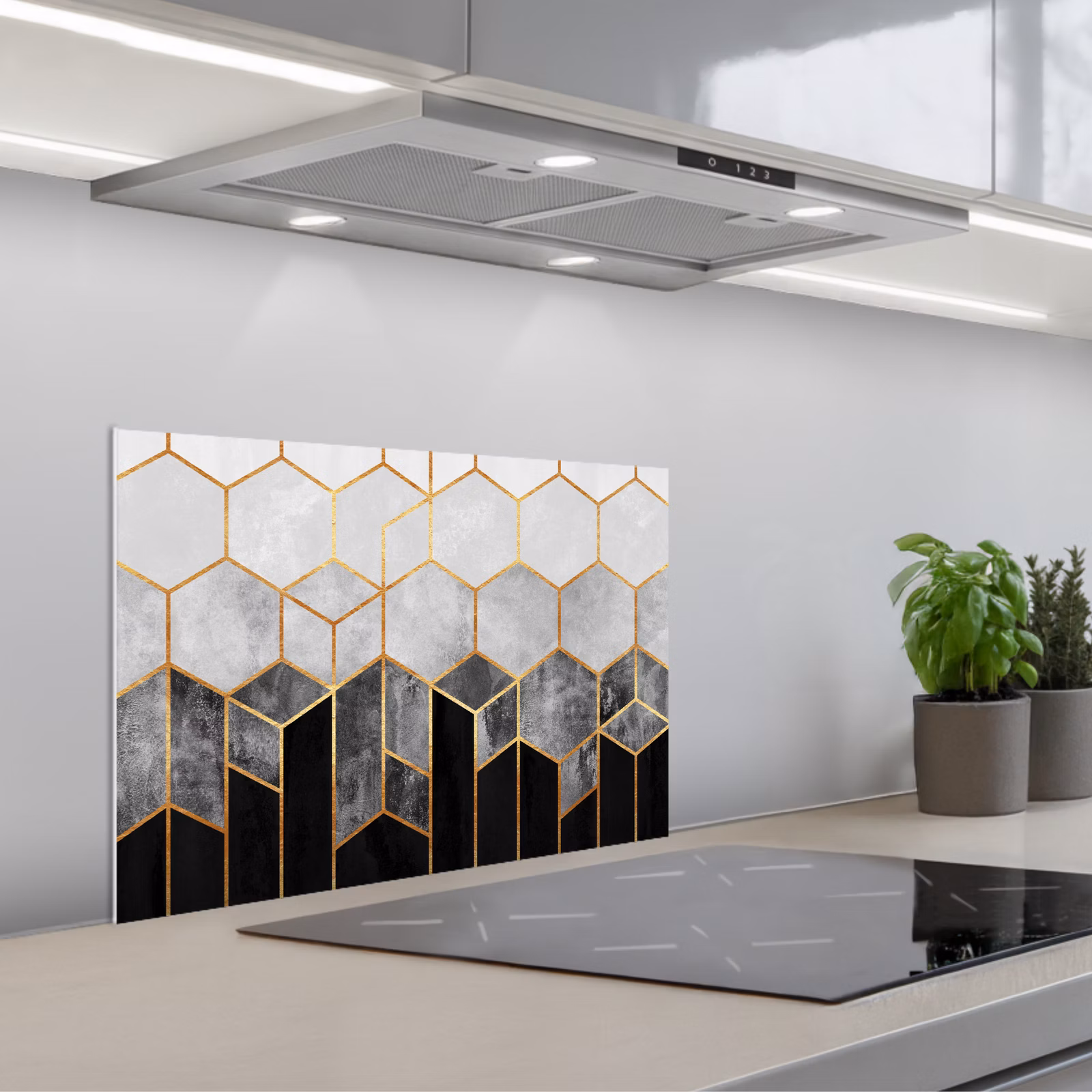 Fond de hotte - Or - Hexagone - Chic - Motifs - Luxe — 1