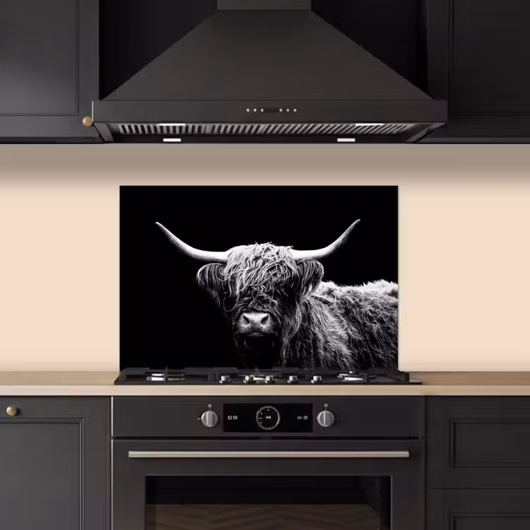 Fond de hotte - Highlander écossais - Vache - Noir - Blanc - Animaux — 5