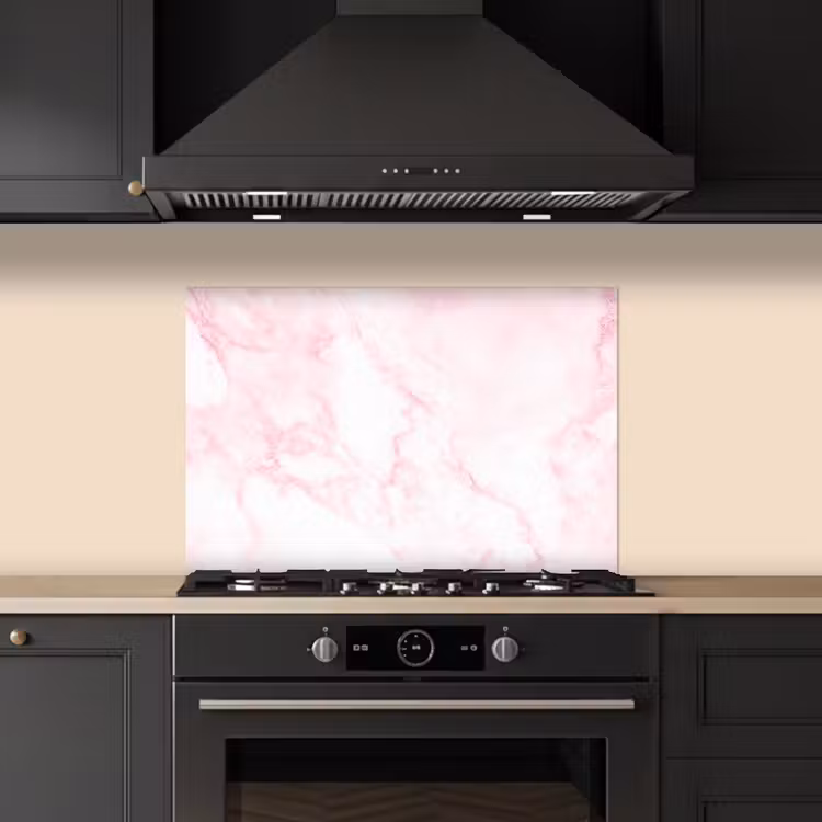 Fond de hotte - Marbre - blanc - rose - chic - look marbre — 5