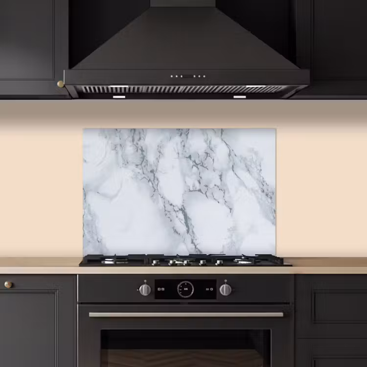 Fond de hotte - Marbre - Motif - Gus - Blanc - Aspect marbre - Luxe — 5