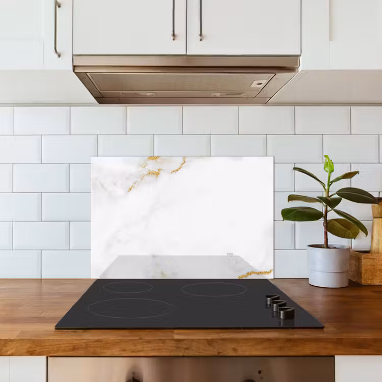 Fond de hotte - Marbre - Or - Blanc - Luxe — 3