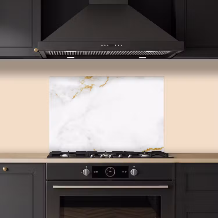 Fond de hotte - Marbre - Or - Blanc - Luxe — 5