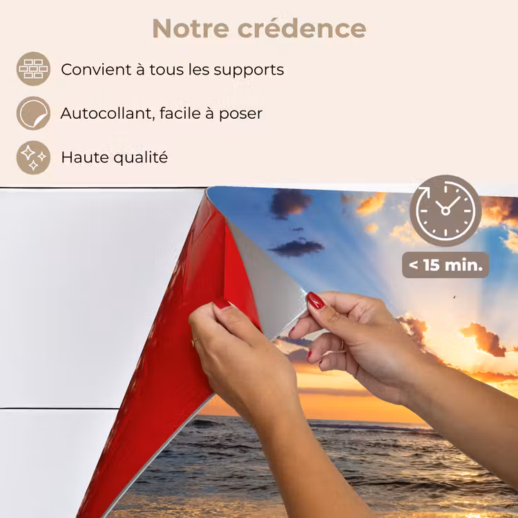 Fond de hotte - Plage - Coucher de soleil - Mer - Nuages - Horizon — 4