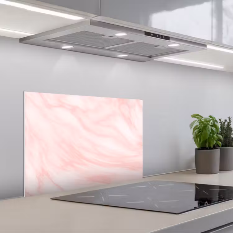 Fond de hotte - Marbre - rose - blanc - luxe - aspect marbre — 1