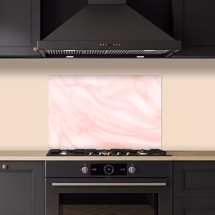 Fond de hotte - Marbre - rose - blanc - luxe - aspect marbre — 5
