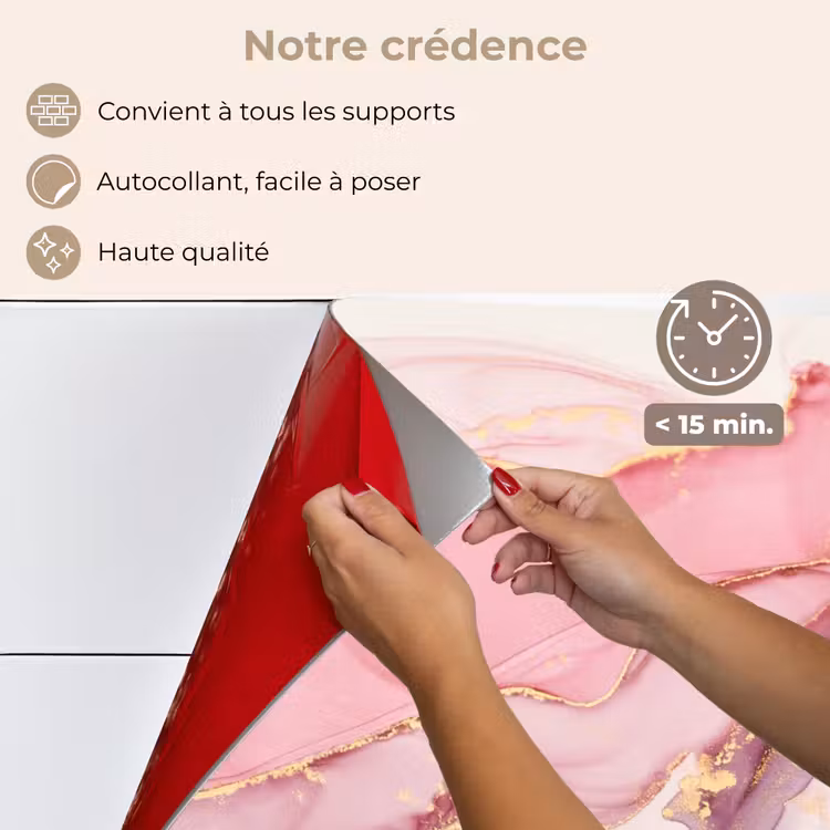 Fond de hotte - Or - Marbre - Rose — 4