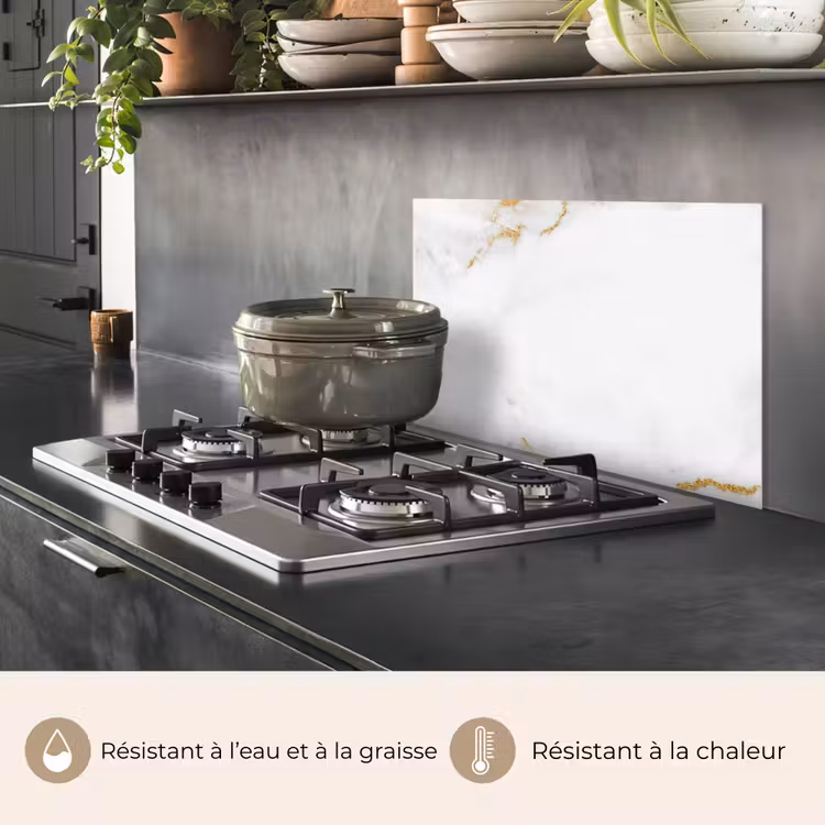 Fond de hotte - Veines d'or sur toile blanche — 2