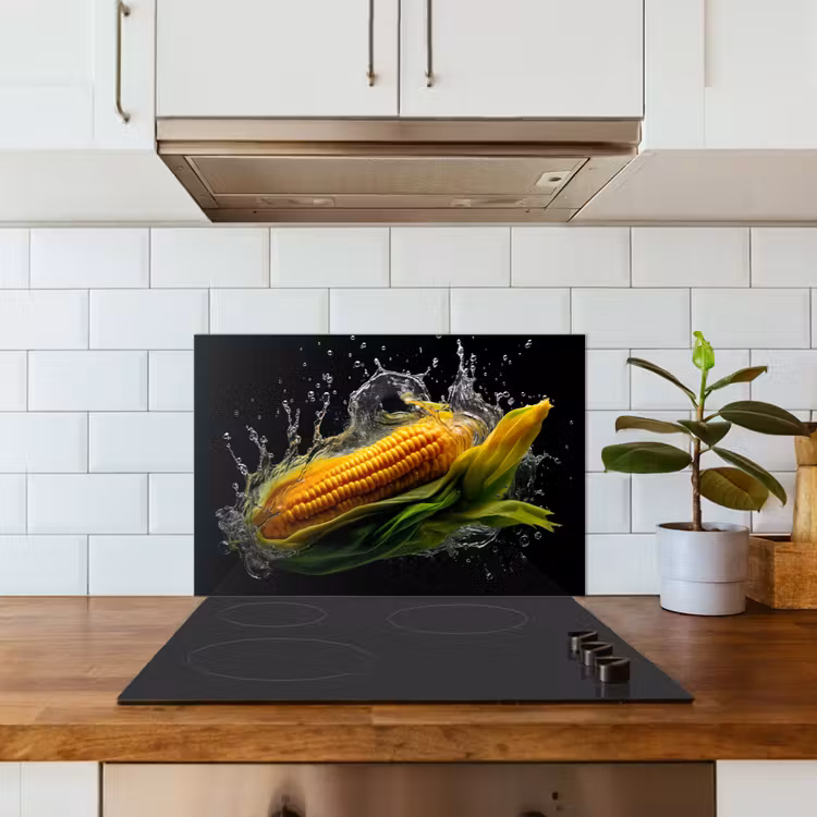 Fond de hotte - Maïs - Légumes - Plantes - Noir - Eau — 3
