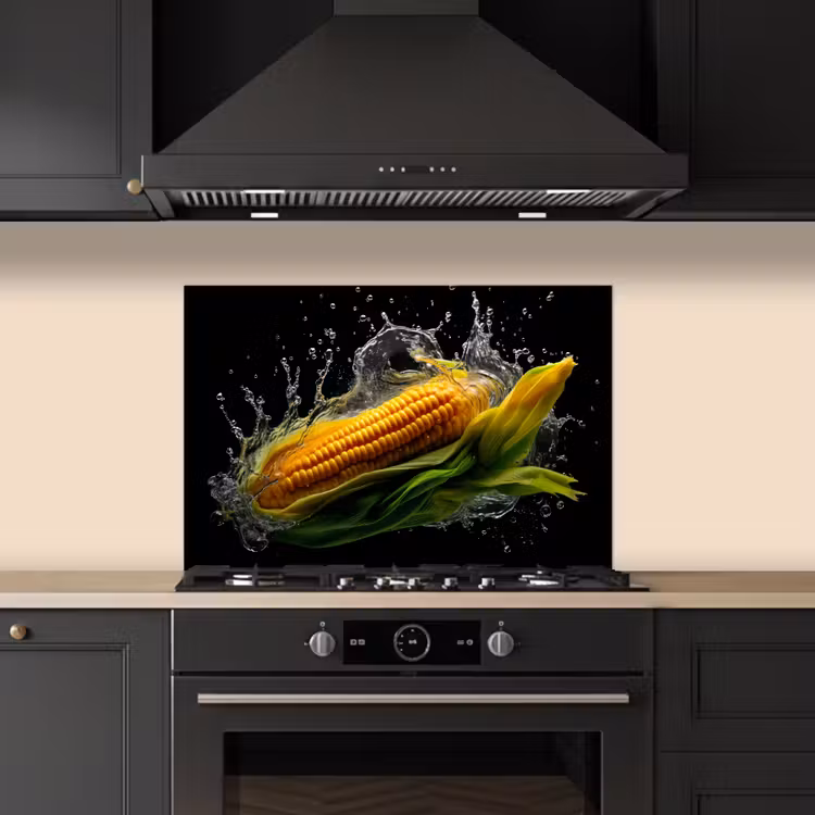 Fond de hotte - Maïs - Légumes - Plantes - Noir - Eau — 5