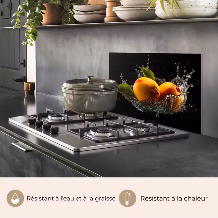 Fond de hotte - Mangue - Fruit - Eau - Noir - Feuille — 2