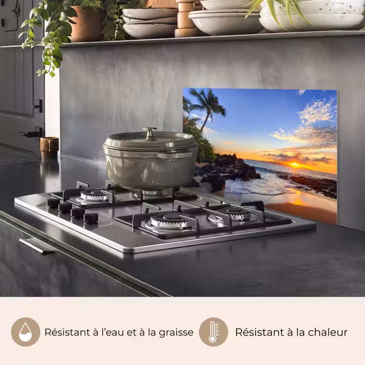 Fond de hotte - Paradis tropical au coucher du soleil — 2