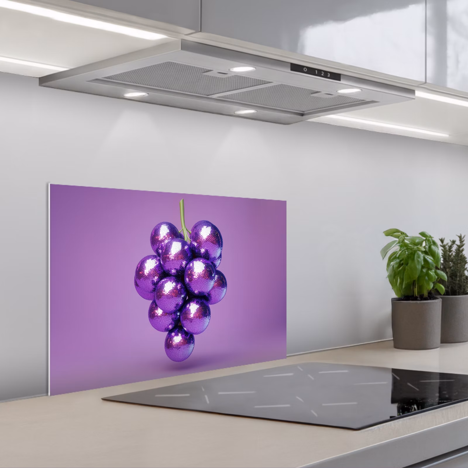 Fond de hotte - Raisin - Disco - Paillettes - Violet — 1