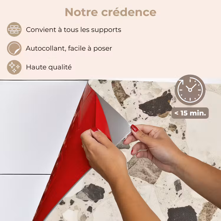 Fond de hotte - Neutre - Pierres - Décoration - Terrazzo — 4