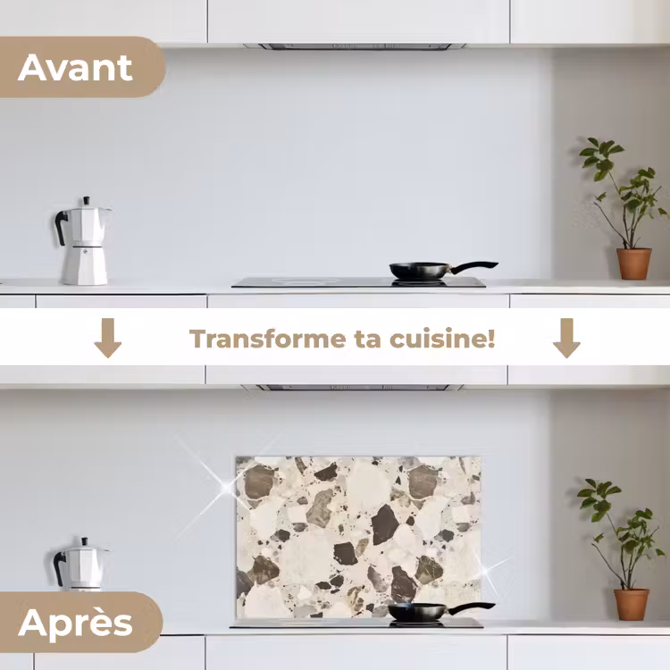 Fond de hotte - Neutre - Pierres - Décoration - Terrazzo — 7