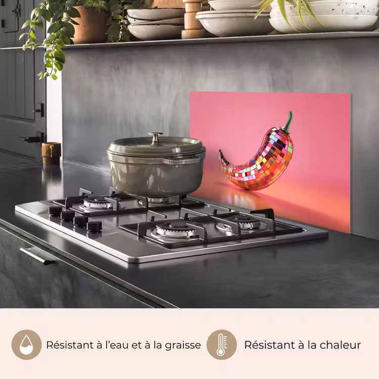 Fond de hotte - Poivre - Disco - Rouge - Paillettes — 2
