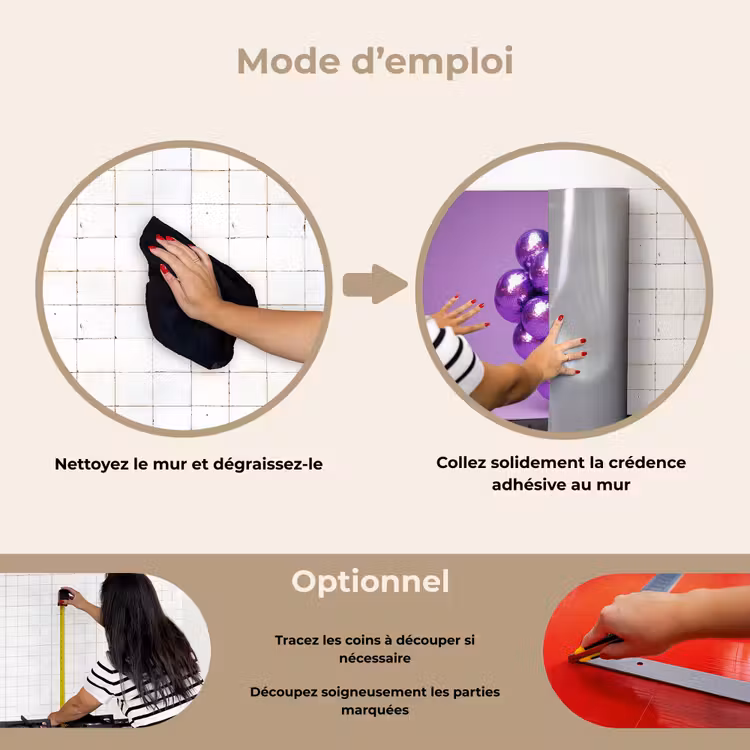 Fond de hotte - Raisin - Disco - Paillettes - Violet — 6